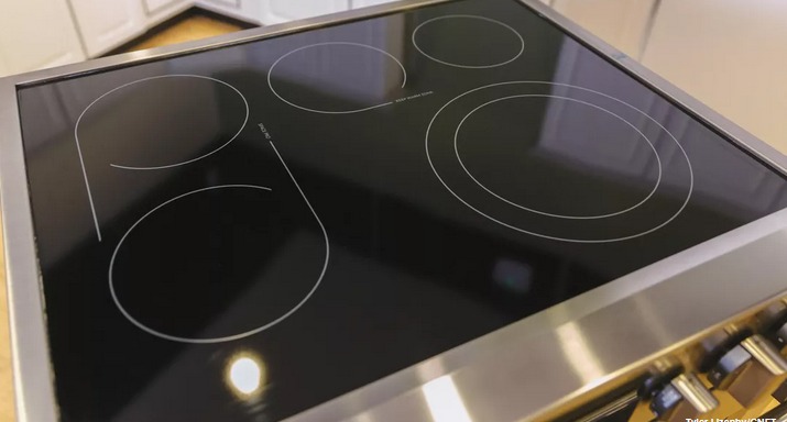 a glass top stove